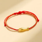 Fortune Jewel 999 Sterling Silver Lucky Koi Fish Protection Rope Bracelet Fortune Jewel