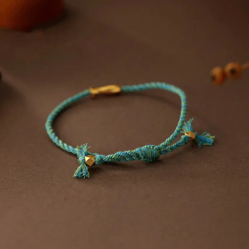 Fortune Jewel Copper Lucky Koi Fish Luck Rope Bracelet Fortune Jewel