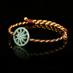 Fortune Jewel Jade Sun Braided Rope Abundance Bracelet Fortune Jewel