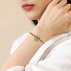 Fortune Jewel Jade Sun Braided Rope Abundance Bracelet Fortune Jewel