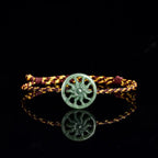 Fortune Jewel Jade Sun Braided Rope Abundance Bracelet Fortune Jewel