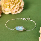 Fortune Jewel 925 Sterling Silver Pixiu Moonstone Healing Bracelet Fortune Jewel