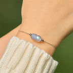 Fortune Jewel 925 Sterling Silver Pixiu Moonstone Healing Bracelet Fortune Jewel