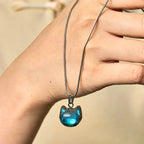Fortune Jewel Natural Cat Pattern Labradorite Healing Necklace Pendant Fortune Jewel