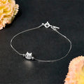 Fortune Jewel 925 Sterling Silver Mini Cat Blessing Chain Bracelet Fortune Jewel