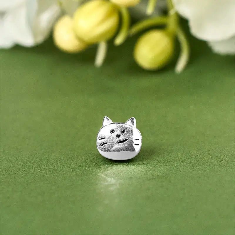 Fortune Jewel 925 Sterling Silver Mini Cat Blessing Chain Bracelet Fortune Jewel