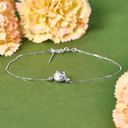Fortune Jewel 925 Sterling Silver Mini Cat Blessing Chain Bracelet Fortune Jewel