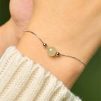 Fortune Jewel 925 Sterling Silver Natural Jade Bead Abundance Chain Bracelet Fortune Jewel