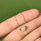 Fortune Jewel 925 Sterling Silver Natural Jade Bead Abundance Chain Bracelet Fortune Jewel