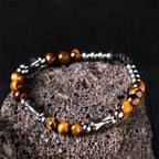 Fortune Jewel Cute Bone Pattern Tiger Eye Courage Beads Bracelet Fortune Jewel