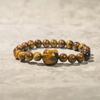 Fortune Jewel Cute Cat Tiger Eye Power Beads Bracelet Fortune Jewel