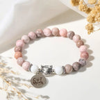 Fortune Jewel Cat Head Design Zebra Jasper Protection Bracelet Fortune Jewel