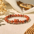 Fortune Jewel Faceless Cat Head Design Red Turquoise Luck Bracelet Fortune Jewel