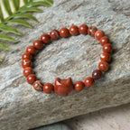 Fortune Jewel Faceless Cat Head Design Red Turquoise Luck Bracelet Fortune Jewel