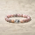 Fortune Jewel 8mm Cat Design Zebra Jasper Protection Bracelet Fortune Jewel