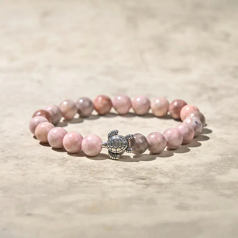 Fortune Jewel Turtle Design Zebra Jasper Protection Bracelet Fortune Jewel