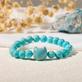 Fortune Jewel Natural Cat Turquoise Strength Beads Bracelet Fortune Jewel