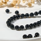 Fortune Jewel Black Cat Natural Black Onyx Protection Bracelet Fortune Jewel