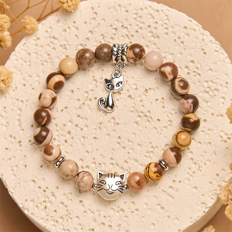 Fortune Jewel Zebra Jasper Agate Bead Positive Bracelet Fortune Jewel