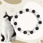 Fortune Jewel Bicolor Cat Black Onyx White Chalcedony Fortune Bracelet Fortune Jewel