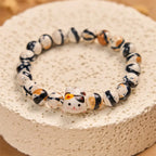 Fortune Jewel Calico Cat Natural Stone Ceramic Kitten Head Strength Bracelet Fortune Jewel