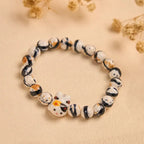 Fortune Jewel Calico Cat Natural Stone Ceramic Kitten Head Strength Bracelet Fortune Jewel