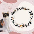 Fortune Jewel Calico Cat Natural Stone Ceramic Kitten Head Strength Bracelet Fortune Jewel