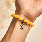 Fortune Jewel Orange Tabby Cat Yellow Chalcedony Positivity Bracelet Fortune Jewel
