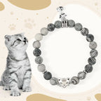 Fortune Jewel "Wishing Love and Safety for Your Cat" Grey Tabby Bracelet Includes Gift Message Card Fortune Jewel