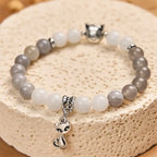 Fortune Jewel Ragdoll Cat Gray Striped Agate Chalcedony Support Bracelet Fortune Jewel