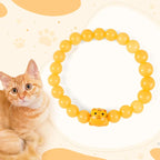 Fortune Jewel Orange Tabby Cat Yellow Chalcedony Ceramic Kitten Joy Bracelet Fortune Jewel