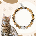 Fortune Jewel Bengal Cat Natural Agate Stone Inner Strength Bracelet Fortune Jewel