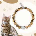 Fortune Jewel Bengal Cat Natural Agate Stone Inner Strength Bracelet Fortune Jewel