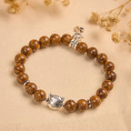 Fortune Jewel Natural Stone Kitten Cat Head Protection Bracelet Fortune Jewel