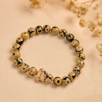 Fortune Jewel Bengal Cat Natural Agate Stone Kitten Head Graceful Bracelet Fortune Jewel