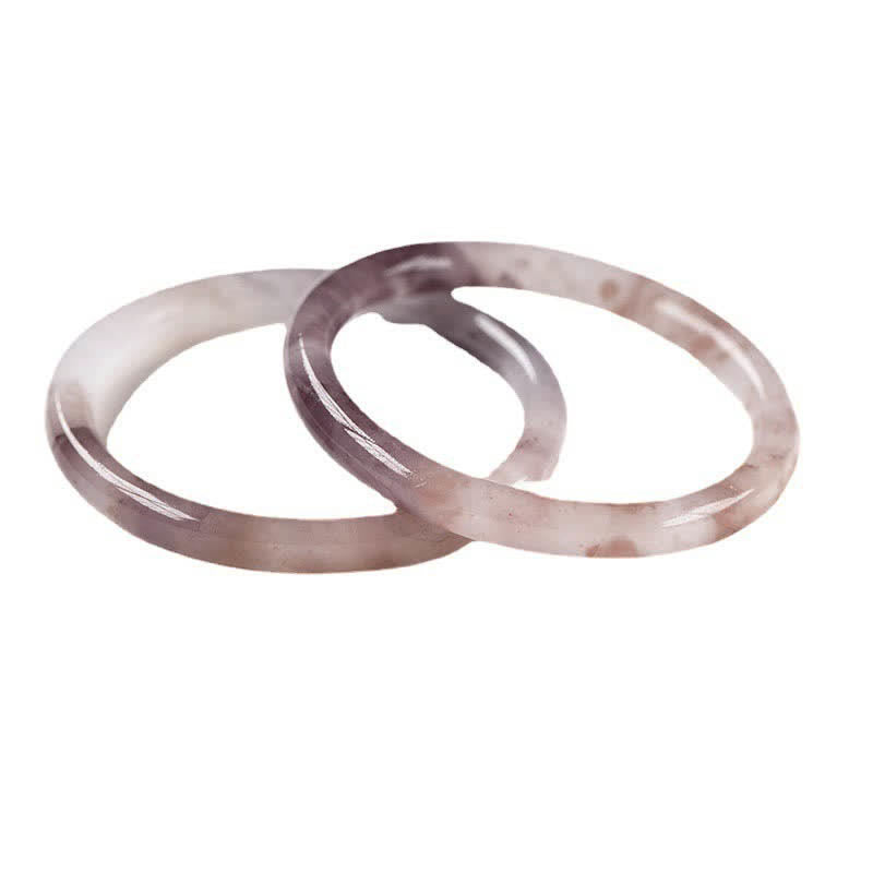 Fortune Jewel Purple Golden Silk Jade Wealth Bracelet Bangle