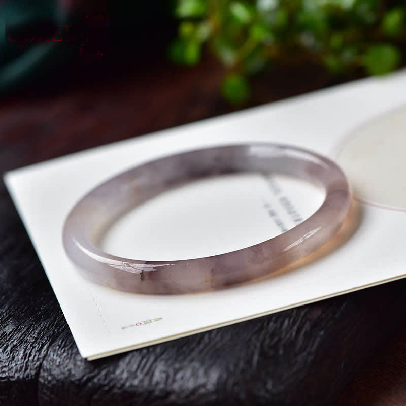 Fortune Jewel Purple Golden Silk Jade Wealth Bracelet Bangle