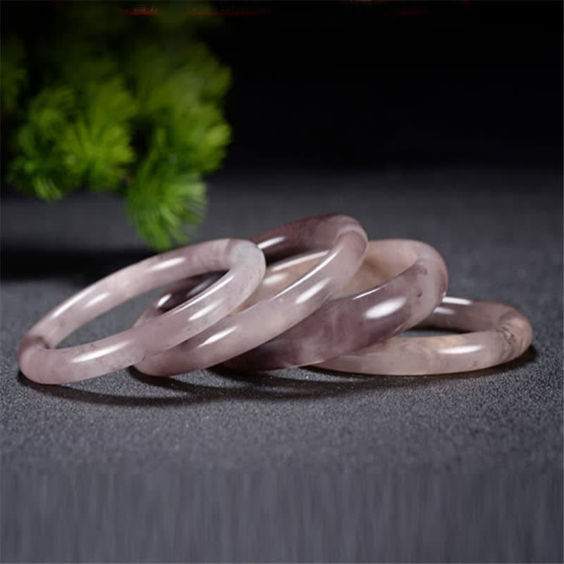 Fortune Jewel Purple Golden Silk Jade Wealth Bracelet Bangle