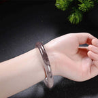 Fortune Jewel Purple Golden Silk Jade Wealth Bracelet Bangle