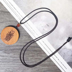 Fortune Jewel Lightning Struck Jujube Wood Yin Yang Bagua Luck Necklace Pendant Fortune Jewel