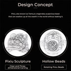 Fortune Jewel Lucky FengShui PiXiu Copper Coin Rotatable Ring Fortune Jewel