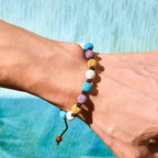 Fortune Jewel Colorful Lava Rock Support Bracelet Fortune Jewel