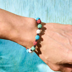 Fortune Jewel Colorful Lava Rock Support Bracelet Fortune Jewel