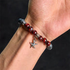 Fortune Jewel Black Lava Rock Crystal Beads Animal Pattern Healing Bracelet Fortune Jewel