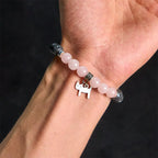 Fortune Jewel Black Lava Rock Crystal Beads Animal Pattern Healing Bracelet Fortune Jewel