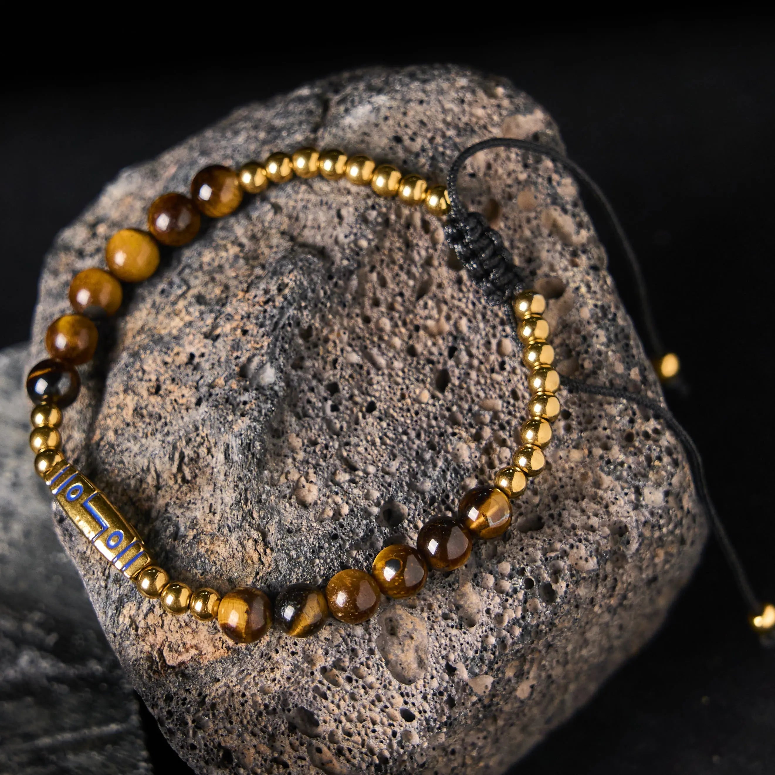 Fortune Jewel Cute Bone Pattern Tiger Eye Courage Beads Bracelet Fortune Jewel