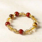 Fortune Jewel Natural Golden Rutilated Quartz Tiger Eye Beads Wealth Bracelet Fortune Jewel