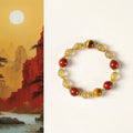 Fortune Jewel Natural Golden Rutilated Quartz Tiger Eye Beads Wealth Bracelet Fortune Jewel