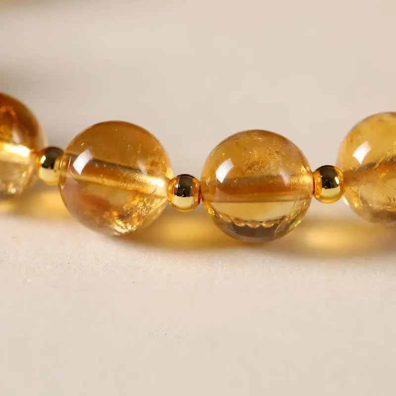 Fortune Jewel Natural Citrine Fu Character Lucky Beast Prosperity Bracelet Fortune Jewel