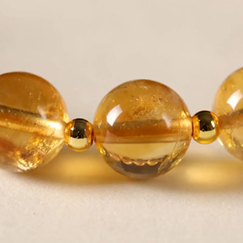 Fortune Jewel Natural Citrine Fu Character Lucky Beast Prosperity Bracelet Fortune Jewel